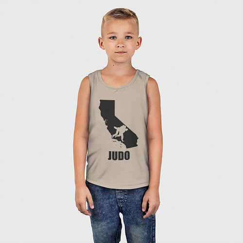 Детская майка Дзюдо Калифорния / Миндальный – фото 5