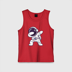 Майка детская хлопок Космонавт dab, цвет: красный