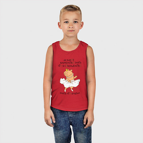 Детская майка Капибара балерина: леди совершенство / Красный – фото 5