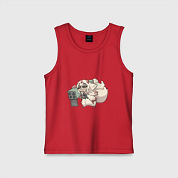 Майка детская хлопок Опасная Фапута, цвет: красный