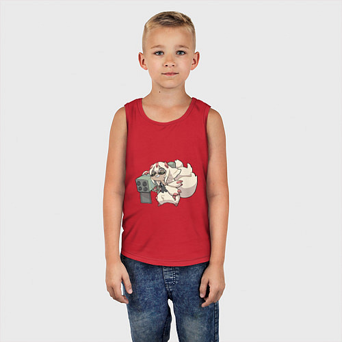 Детская майка Опасная Фапута / Красный – фото 5