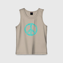 Майка детская хлопок Peace life, цвет: миндальный