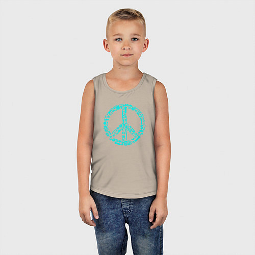Детская майка Peace life / Миндальный – фото 5