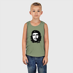 Майка детская хлопок Портрет Эрнесто Че Гевары, цвет: авокадо — фото 2