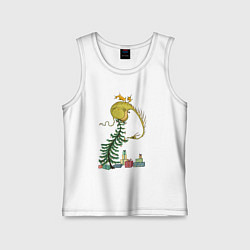 Майка детская хлопок Дракоша с Новым годом, цвет: белый