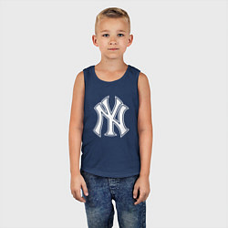 Майка детская хлопок New York yankees - baseball logo, цвет: тёмно-синий — фото 2