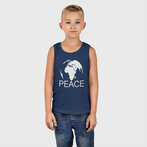 Детская майка World peace / Тёмно-синий – фото 5