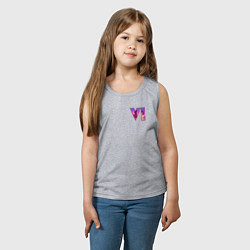 Майка детская хлопок GTA VI - logo, цвет: меланж — фото 2