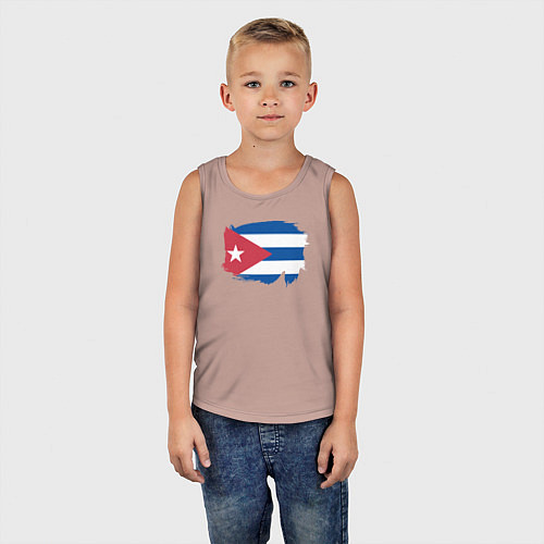 Детская майка Флаг Кубы / Пыльно-розовый – фото 5