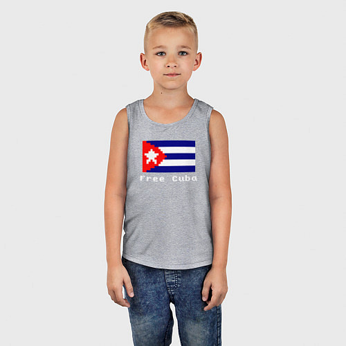 Детская майка Free Cuba / Меланж – фото 5