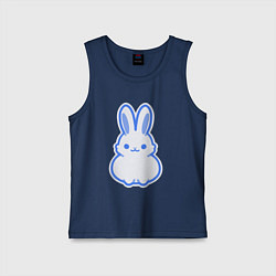 Майка детская хлопок White bunny, цвет: тёмно-синий