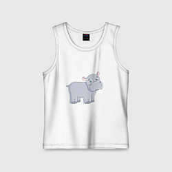 Детская майка Милый мультяшный бегемот