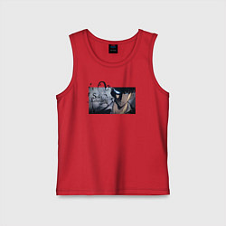 Майка детская хлопок Сон Чжин У, цвет: красный