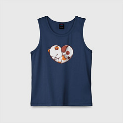 Майка детская хлопок Cute pets, цвет: тёмно-синий