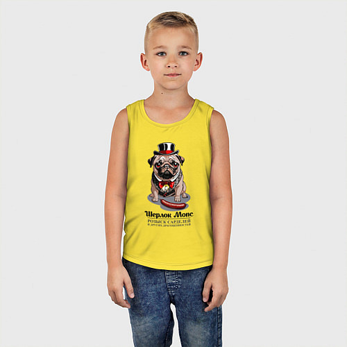 Детская майка Мопс и сарделька / Желтый – фото 5