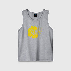 Майка детская хлопок Цветок мира, цвет: меланж