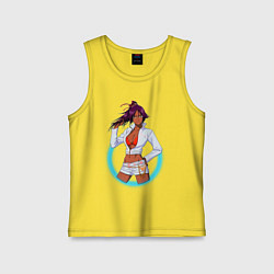 Майка детская хлопок Йоруичи Шихоин из аниме и манги Блич, цвет: желтый