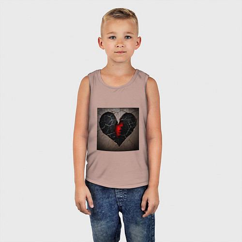 Детская майка Треск в сердце / Пыльно-розовый – фото 5