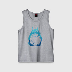 Майка детская хлопок Blue Totoro, цвет: меланж