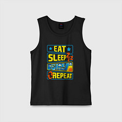 Детская майка Eat sleep fly
