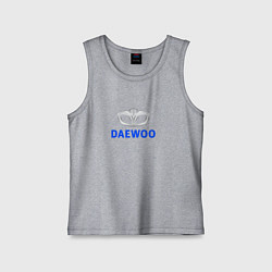 Майка детская хлопок Daewoo sport auto logo, цвет: меланж