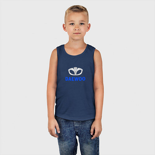 Детская майка Daewoo sport auto logo / Тёмно-синий – фото 5
