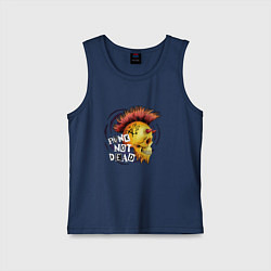 Майка детская хлопок Череп панка с рогами, цвет: тёмно-синий