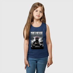 Майка детская хлопок Cool kitten - punks not dead, цвет: тёмно-синий — фото 2