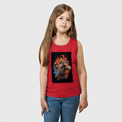 Майка детская хлопок Тайский боец, цвет: красный — фото 2