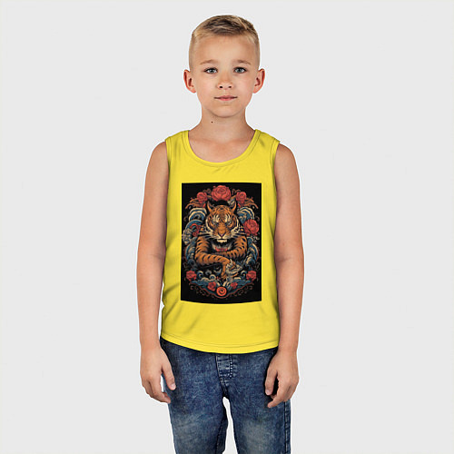 Детская майка Боевой тигр Муай Тай / Желтый – фото 5