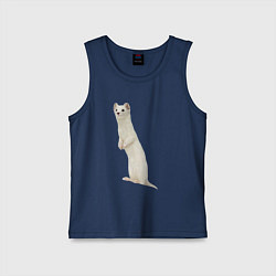 Детская майка Белая ласка стоя