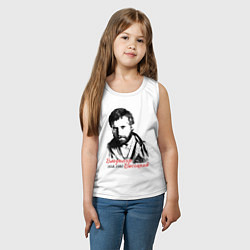 Майка детская хлопок Высоцкий Владимир, цвет: белый — фото 2