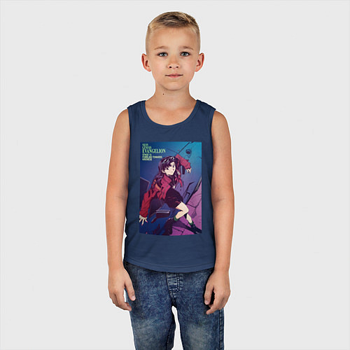 Детская майка Евангелион Мисато Кацураги / Тёмно-синий – фото 5