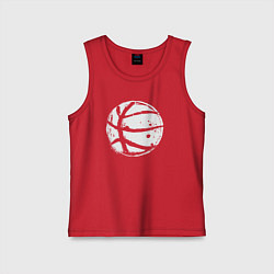 Майка детская хлопок Basket balls, цвет: красный