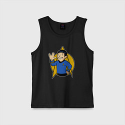 Майка детская хлопок Мистер Спок, цвет: черный