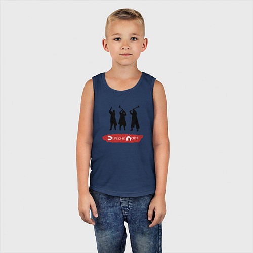 Детская майка Depeche Mode - Spirit band logos / Тёмно-синий – фото 5