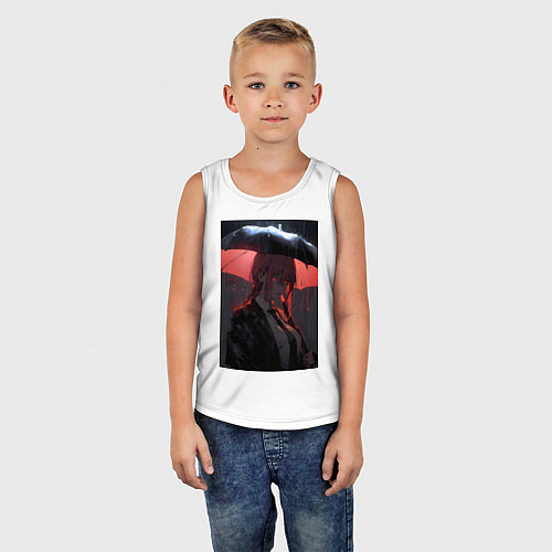 Детская майка Человек-бензопила Макима / Белый – фото 5