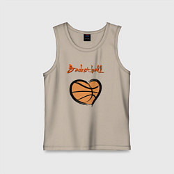 Майка детская хлопок Basket lover, цвет: миндальный