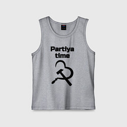 Майка детская хлопок Partiya time, цвет: меланж