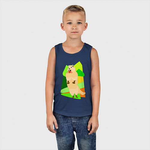 Детская майка Кричит суслик / Тёмно-синий – фото 5