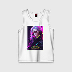 Майка детская хлопок League of Legends Kaisa Kda, цвет: белый
