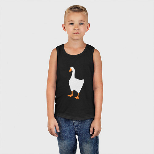 Детская майка Untitled goose game honk / Черный – фото 5