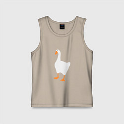 Майка детская хлопок Untitled goose game honk, цвет: миндальный