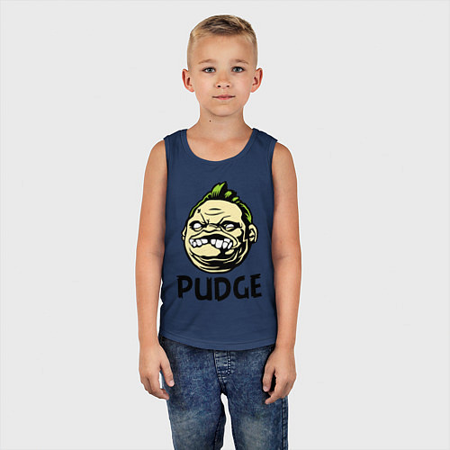 Детская майка Pudge Face / Тёмно-синий – фото 5