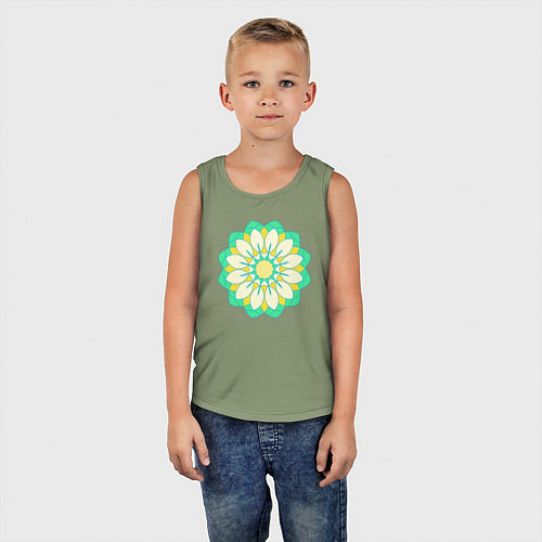Детская майка Мандала зеленых оттенков / Авокадо – фото 5