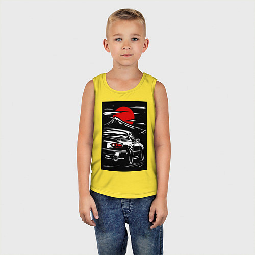 Детская майка Мазда mx5 miata / Желтый – фото 5