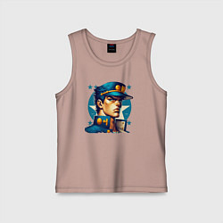 Майка детская хлопок Jojo - Jotaro Kujo ai art, цвет: пыльно-розовый