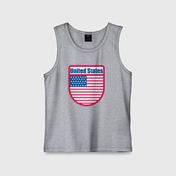 Майка детская хлопок United States, цвет: меланж
