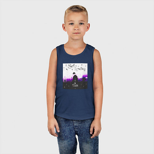 Детская майка Одиночное Прокачивание / Тёмно-синий – фото 5