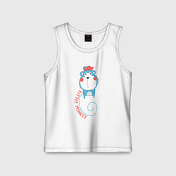 Майка детская хлопок Little monkey, цвет: белый